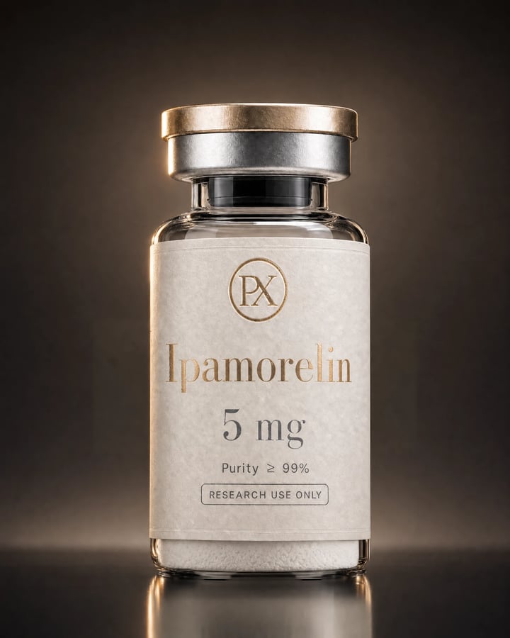 Ipamorelin 5mg single research vial