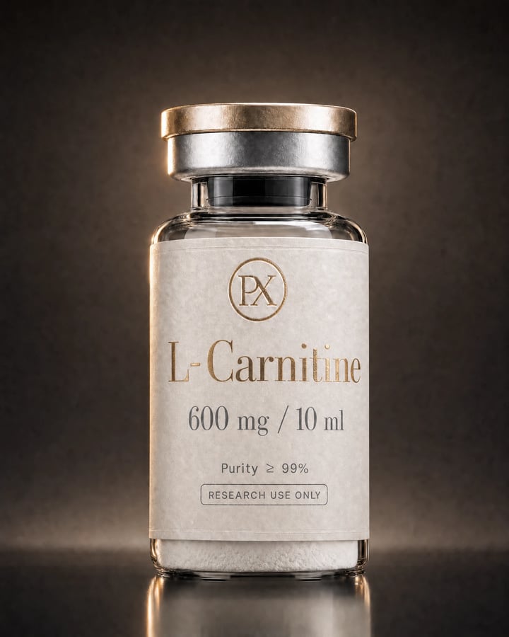 L-Carnitine 600mg / 10ml single research vial