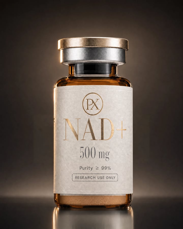 NAD+ 500mg single research vial